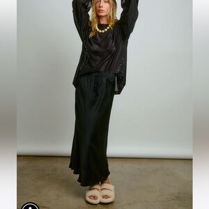 Burgundy Aquarius cocktail satin skirt